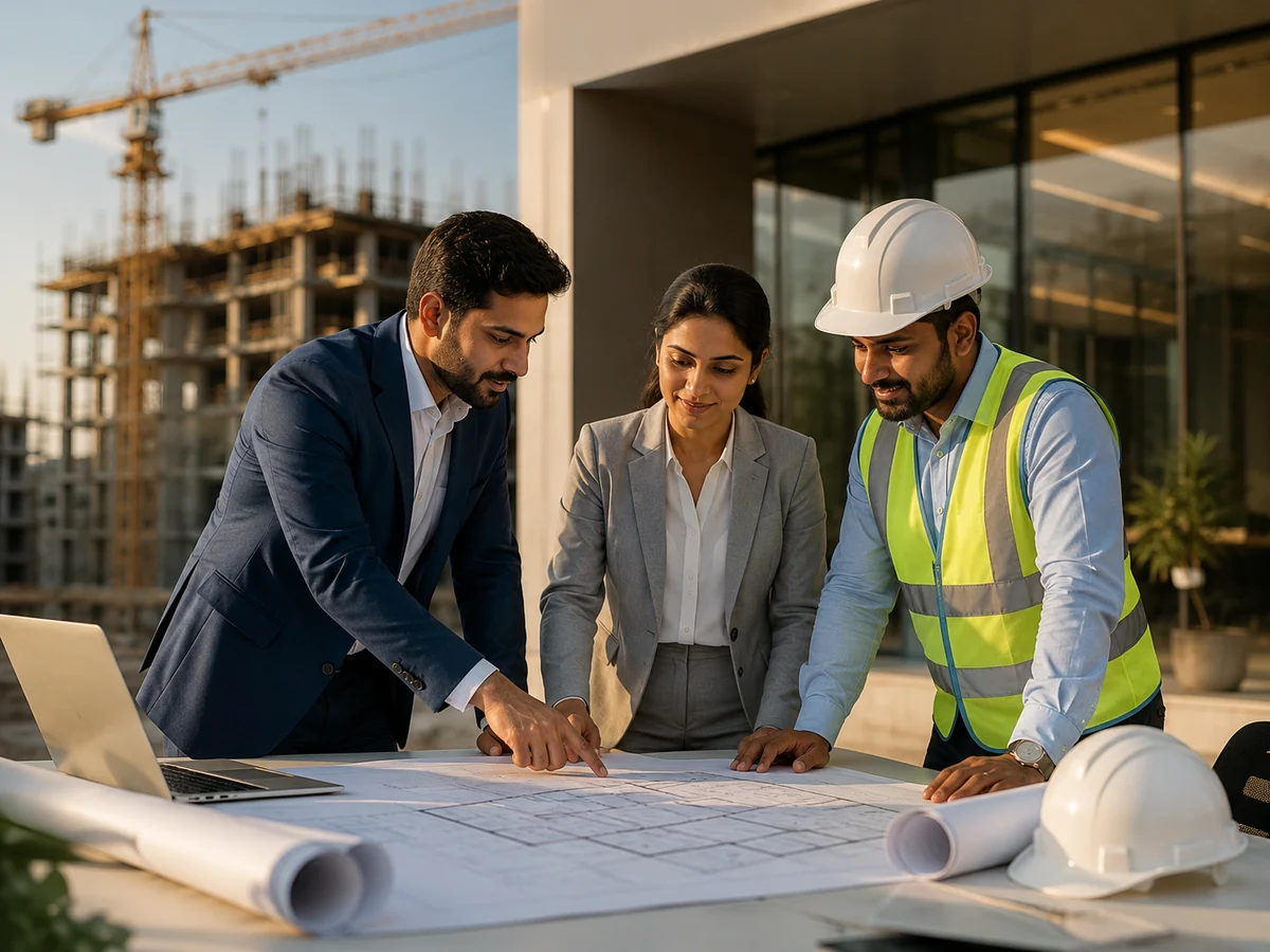 NALINI REALTY team planning a client property project